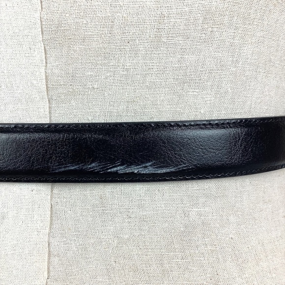 Women’s Black Bonded Leather Belt Size 26-28 - Picture 5 of 8